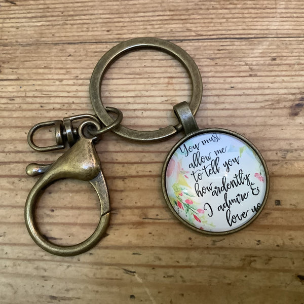 Mr. Darcy Quote Keyring