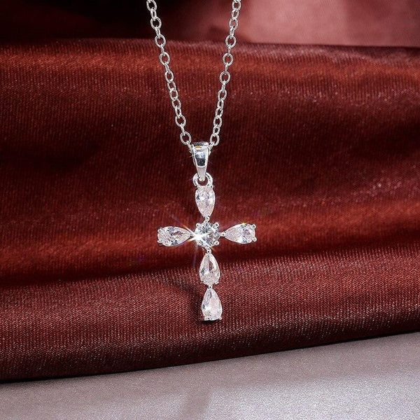 The Fanny Price White Crystal Cross