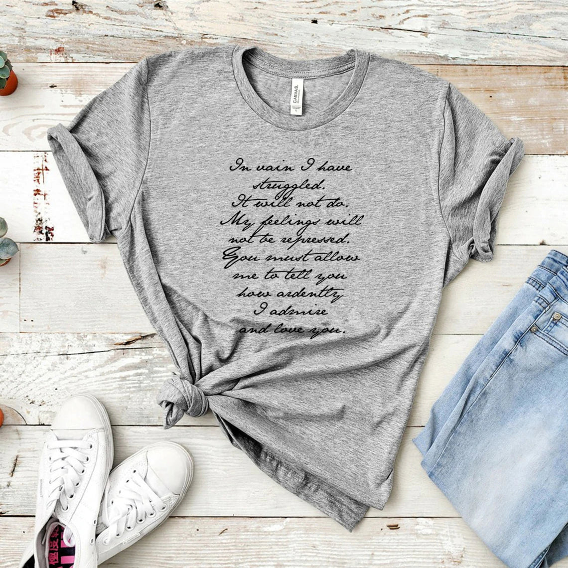Mr. Darcy Proposal Quote T-Shirt | thejaneaustenshop.co.uk