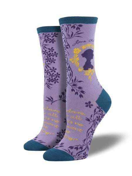 Jane Austen Socks - Lavender