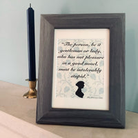 Northanger Abbey Quote Framed Print